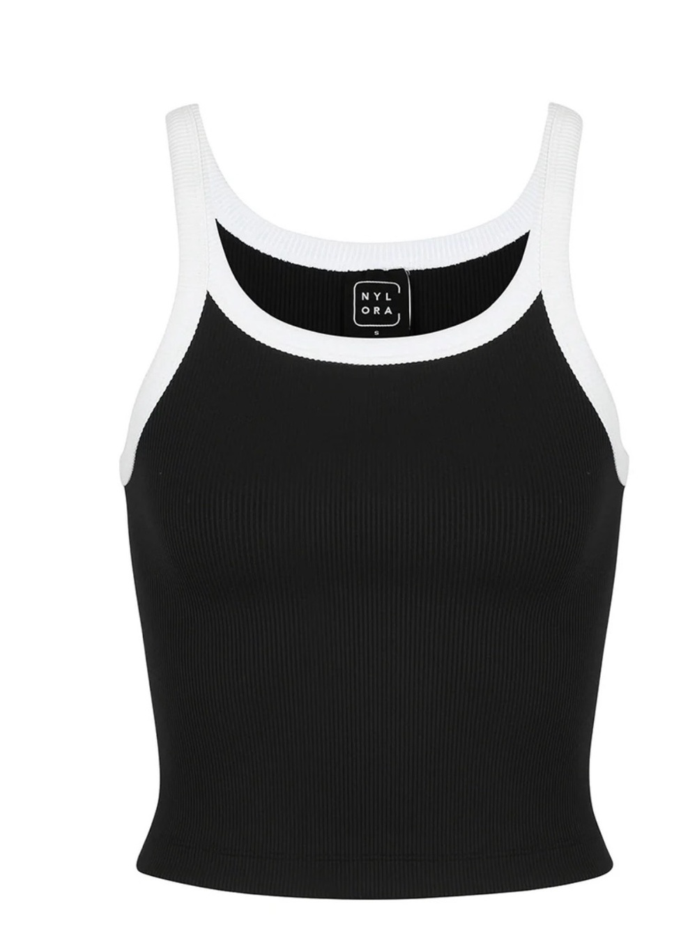 NYLORA FINLEY TOP BLACK & WHITE COMBO sz M NWOT
